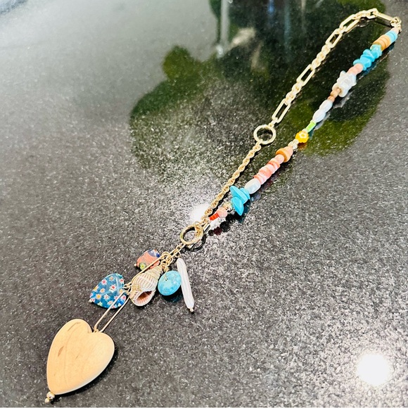 Dannijo Francesca Goldtone & Mixed Media Lariat Necklace NWT - Picture 15 of 17